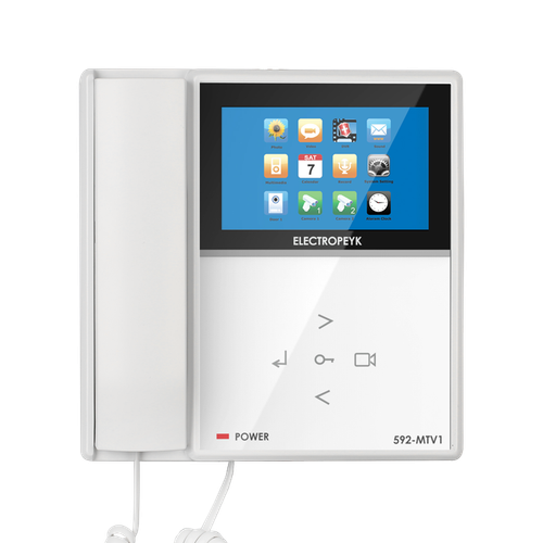 مانیتور 4 اینچ رنگی حافظه دار با قابلیت فیلمبرداری گارانتی 36 ماهه طراحی زیبا دکمه های لمسی قابلیت اتصال به 1 پنل درب ورودی و 2 دوربین امنیتی دارای 17 ملودی زنگ متنوع دارای تقویم شمسی و میلادی