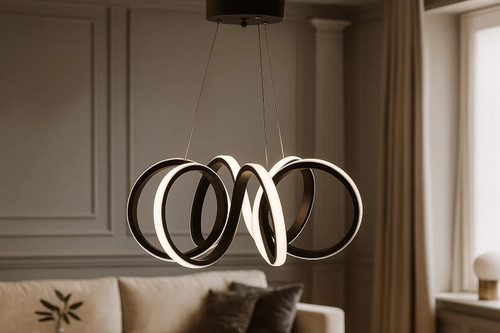 لوستر مدرن گل 100 وات ریموت دار