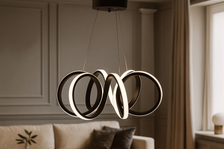 لوستر مدرن گل 100 وات ریموت دار