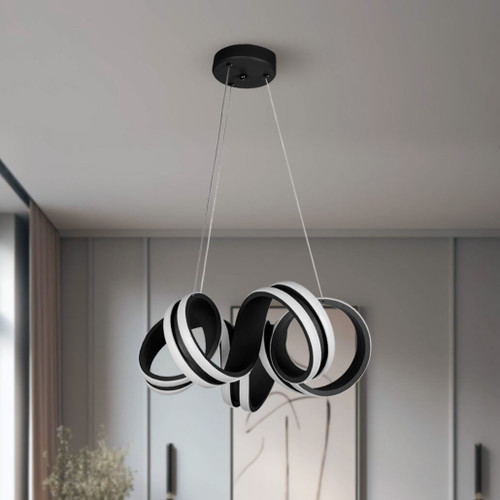 لوستر مدرن گل سه لاین 130 وات ریموت دار