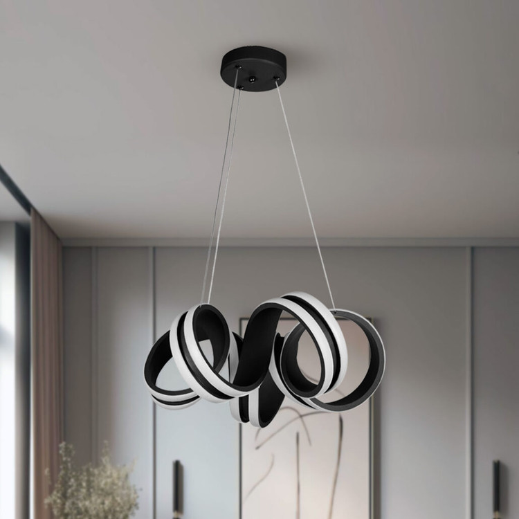 لوستر مدرن گل سه لاین 130 وات ریموت دار