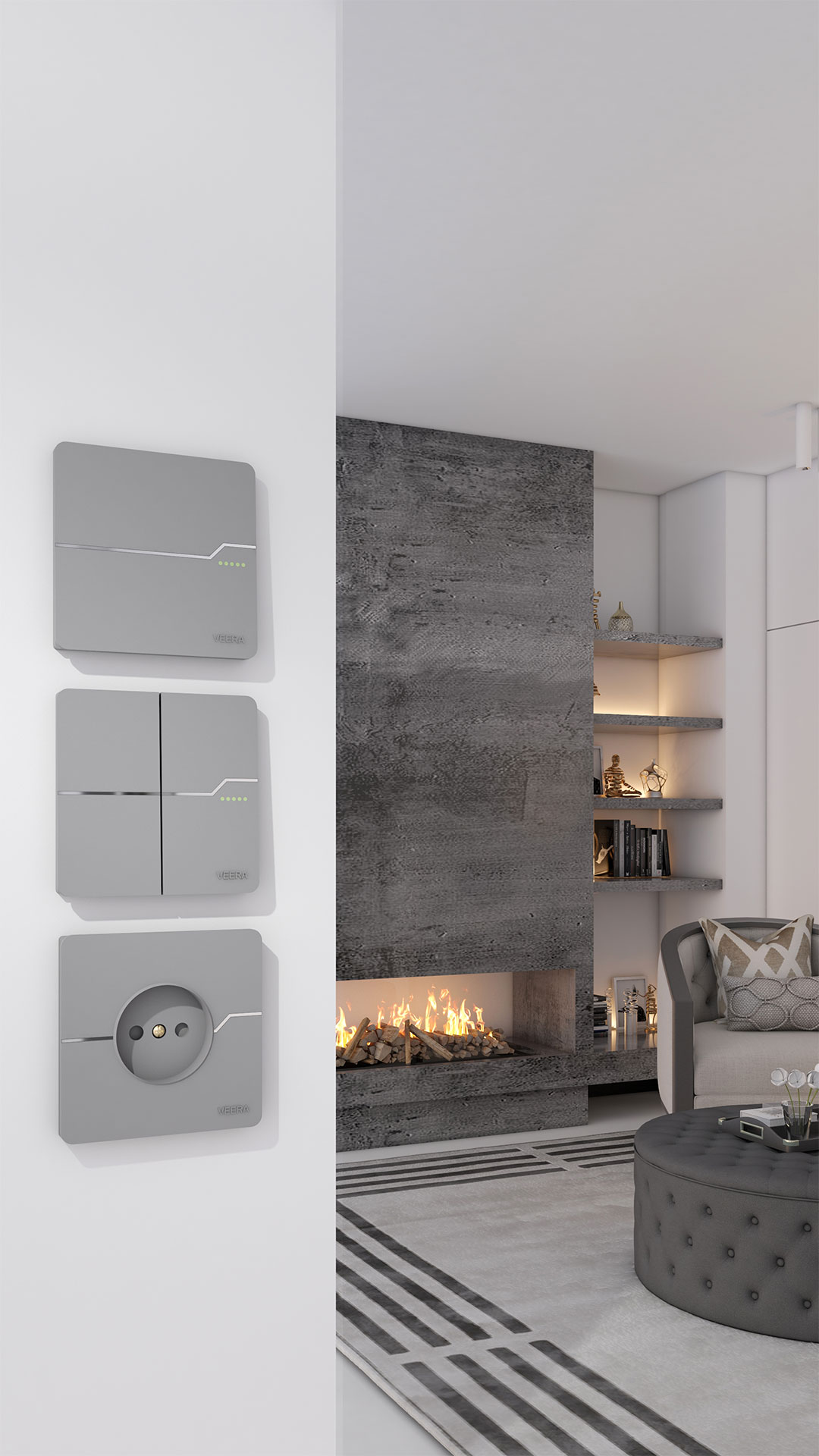 کلید و پریز ویرا مدل t2 نوک مدادی