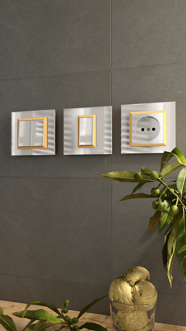 کلید و پریز ویرا مدل پرو سفید